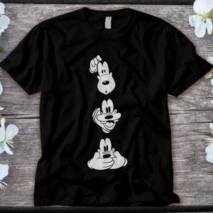 Disney Goofy Faces Three Faces Goofy Expressions T-Shirt Unisex Adult T-shirt